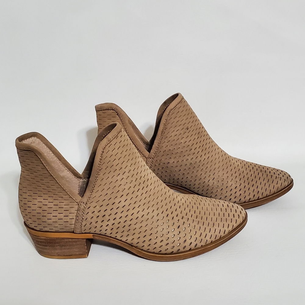 Lucky Brand Brown Perforated Ankle Booties - Picture 3 of 8